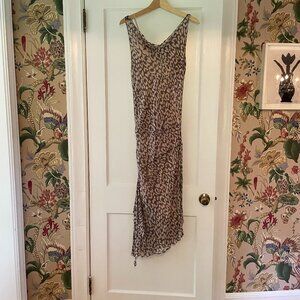 Diane von Furstenberg pink leopard print silk dress Size 8
